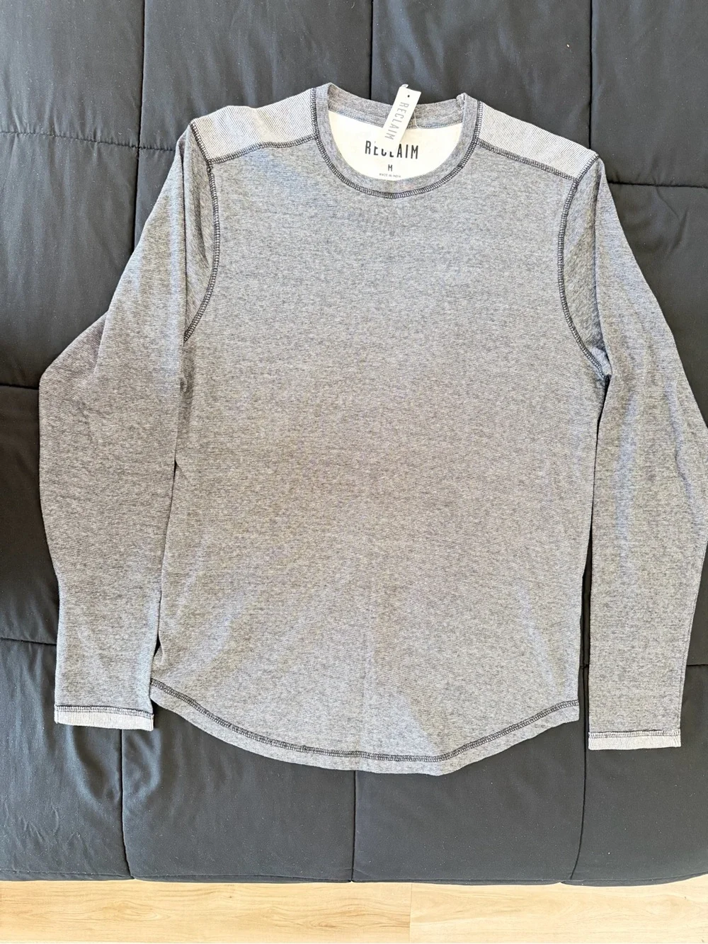 Men’s Long-Sleeve Crew Neck Shirt — Heather Gray